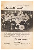 Red Star Belgrade v Manchester United programme 5th February 1958 This was the match prior to the