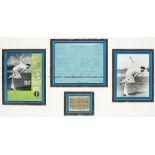 Autographed 'Bedser's Match' England v Australia 1953 Trent Bridge Test Match memorabilia display,