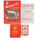 77 Arsenal home programmes mostly dating between 1946 and 1953, including the first Home Football