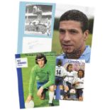 Collection of 21 signed Tottenham Hotspur pictures, photographs, newspaper magazine pictures, etc,