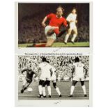 Pair of large Bobby Charlton signed Manchester United limited edition photoprints, the first in