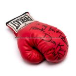 Don King signed boxing glove, the red left-hand Everlast glove signed in black marker by the