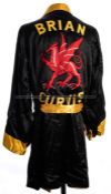 Boxing gown worn by Brian Curvis at his 1964 bout with Emile Griffith for the British welterweight