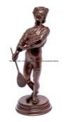 Alfred Barye 'Le Fils' (1839-1882) JEU DE PAUME PLAYER signed BARYE FILS, bronze, Jeu de Paume