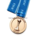 Bronze C.F. Pachuca (Mexico) 2017 FIFA Club World Cup third-place medal, circular form, inscribed