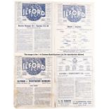 109 Ilford FC home programmes dating between seasons 1953-54 and 1959-60, first-team League, Cup,