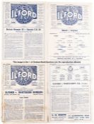 109 Ilford FC home programmes dating between seasons 1953-54 and 1959-60, first-team League, Cup,