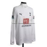 Dimitar Berbatov match worn white Tottenham Hotspur No. 9 home jersey from the Premiership match