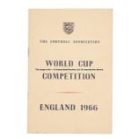 The Football Association official England team itinerary for the 1966 World Cup, with details of