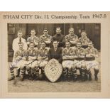 Birmingham City Division II Championship team signed photograph, season 1947-48, b&w 10 by 8in.