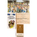 Collection of eight rare French, Australian and Indian racecards, including the centenary