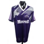 Arminas Narbekovas violet FK Austria Wien No.8 jersey from the European Cup 1st Round, 1st Leg match