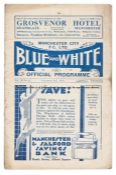 Manchester City v Sheffield United programme 3rd October 1931