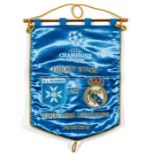 Auxerre v Real Madrid exchange team pennant, UEFA Champions League Group Stage 2010, blue silk
