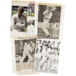 An album of signed cricket newspaper and magazine pictures, 1980/90's, mostly covering English