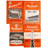 Collection of 135 Arsenal home programmes dating between seasons 1949-50 and 1960-61.