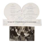 Signed F.A. Centenary Banquet menu, 1963, from the event at London's Dorchester Hotel on 24th