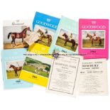 Collection of racecards pre-dating 1970, comprising racecards from Goodwood 1955, 1961, 1963,