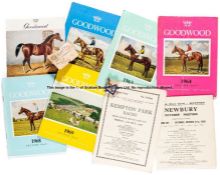 Collection of racecards pre-dating 1970, comprising racecards from Goodwood 1955, 1961, 1963,