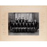 Fully-signed presentation photograph of the New Zealand touring cricket team to England in 1965,