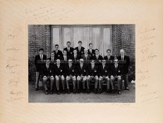 Fully-signed presentation photograph of the New Zealand touring cricket team to England in 1965,