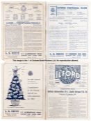 122 Ilford FC home programmes dating between seasons 1958-59 and 1963-64