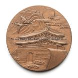 Seoul 1988 Olympic Games participation medal, bronze, 60mm, by K. Kwanghyun, South Gate below