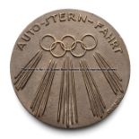 Berlin 1936 Olympic Games medal for the motoring rally, in bronze, designed by Otto Placzek,