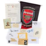 Signatures of Arsenal's managers 1925-2020, including the club's 14 full-time managers comprising