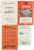 Collection of 190 football programmes dating from the 1950s, issued by various Football League