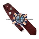 1966 England World Cup prototype blazer badge and button, cloth rectangular blazer badge with