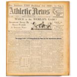 Bound volume of Athletic News Journal, weekly newspapers covering the period 6th August 1929 to