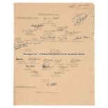 Signed wartime single-sheet programme for Combined Services C.M.F. v Combined Services B.T.A.