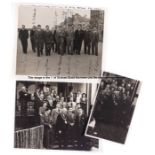 George Edwards signed photograph of the Wales team strolling Rhyl promenade prior to the match