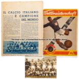 Two 1934 World Cup publications, Italian booklet 'Il Calcio Italiano E Campione Del Mondo' with
