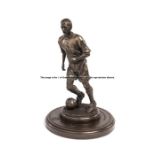 Bronzed figure of the Manchester United footballer Roy Keane, a limited edition by Heredities,