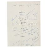 South Africa to the U.K. 1951-52 rugby union scarce autograph team sheet and programme, scarce