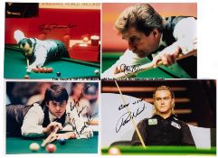 Collection of signed photographs of snooker legends, including Ronnie O’Sullivan, Paul Hunter, Ray