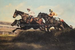 Max Brandrett (British, b.circa 1948) four racing colour prints all signed Max Brandrett and