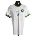 Johan Cruyff and Franz Beckenbauer double-signed New York Cosmos retro jersey, signed to the front