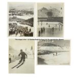 Garmisch-Partenkirchen 1936 Winter Olympic Games b&w press photographs, comprising 9 by 7in. Steel
