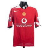 Ruud van Nistelrooy red Manchester United No.10 jersey season 2004-05, unerstood to have been worn
