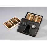 Stereoscope viewer with a pair of cards for the cricketer Jack Hobbs, by Camerascopes Ltd., No.