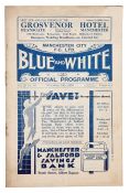 Manchester City v Aston Villa programme 20th December 1930