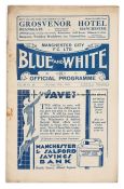 Manchester City v West Han United programme 17th October 1931