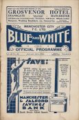 Manchester City v Brentford programme 23rd January 1932