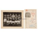 British Home International Wales v Ireland signed menu from Rhyl Hotel, dated 10th March 1948,