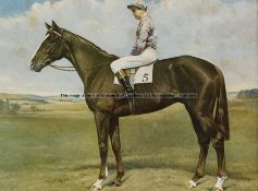 Group of four portraits of famous racehorses, comprising a pair PINZA (SIR GORDON RICHARDS) WINNER