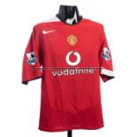 Wayne Rooney red Manchester United No.8 jersey season 2005-06, understood to be a short-sleeved