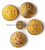 Five 19th century gilt-metal buttons for the Royal and Ancient Golf Club, St Andrews, four large and